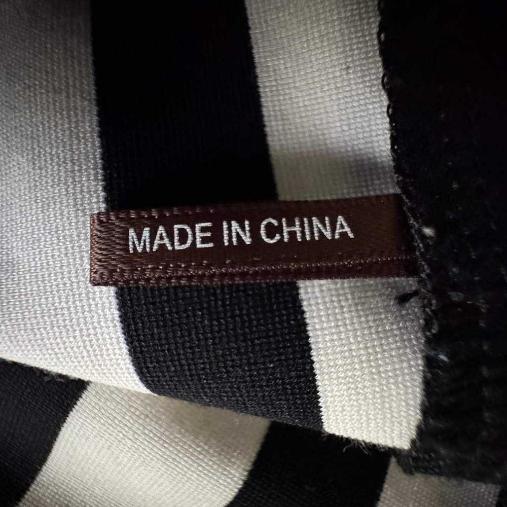 J. McLaughlin Black/White Striped Sleeveless Ponte Sheath Dress Size Small Zip - Picture 12 of 13